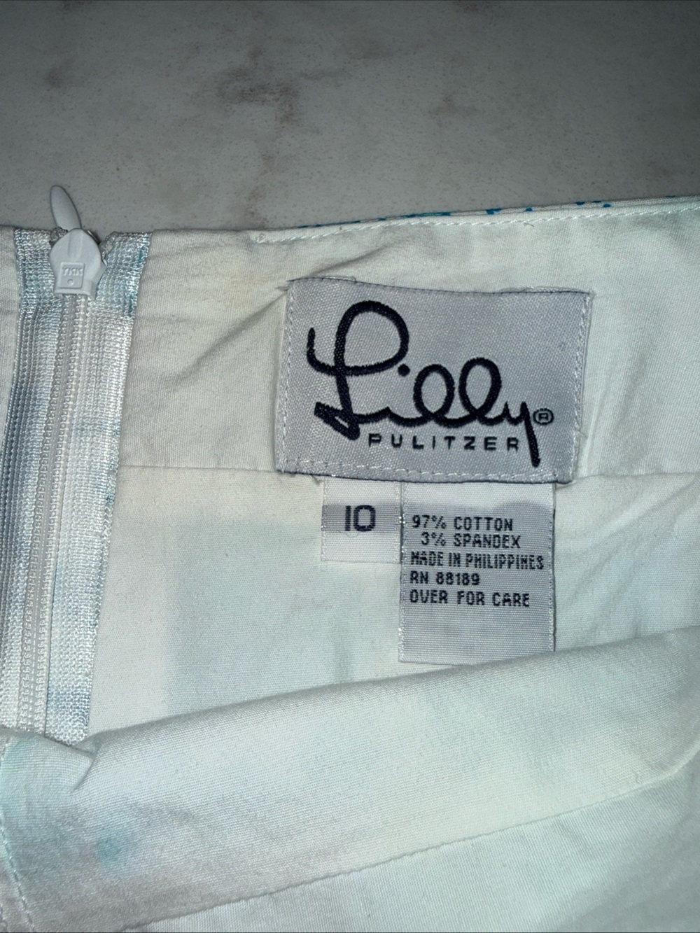 LILLY PULITZER ladies skort, Blue floral, size 10 - Picture 3 of 5